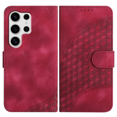 Elephant Head Embossed Phone Leather Case with Lanyard, For Samsung Galaxy S25+ 5G, For Samsung Galaxy S25 Ultra 5G