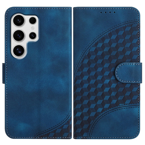 Elephant Head Embossed Phone Leather Case with Lanyard, For Samsung Galaxy S25+ 5G, For Samsung Galaxy S25 Ultra 5G