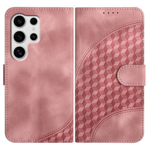 Elephant Head Embossed Phone Leather Case with Lanyard, For Samsung Galaxy S25+ 5G, For Samsung Galaxy S25 Ultra 5G