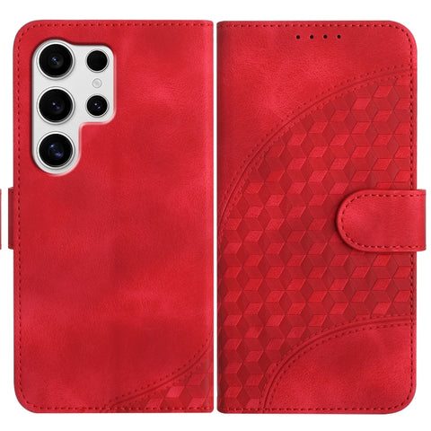 Elephant Head Embossed Phone Leather Case with Lanyard, For Samsung Galaxy S25+ 5G, For Samsung Galaxy S25 Ultra 5G