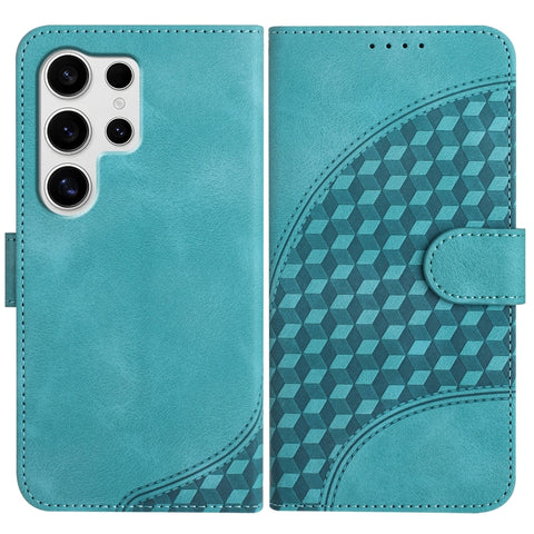 Elephant Head Embossed Phone Leather Case with Lanyard, For Samsung Galaxy S25+ 5G, For Samsung Galaxy S25 Ultra 5G
