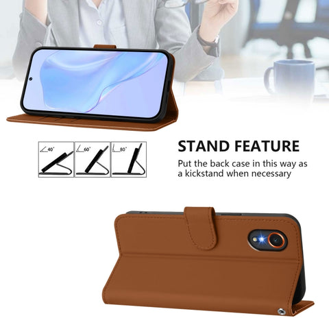Skin Feel Solid Color Leather Phone Case with Lanyard, For Samsung Galaxy XCover 7, For Samsung Galaxy XCover6 Pro