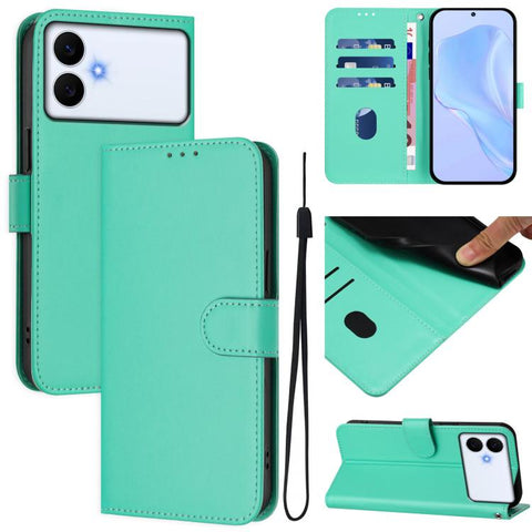 Skin Feel Solid Color Leather Phone Case with Lanyard, For Samsung Galaxy S26 Edge 5G, For Samsung Galaxy S26 Ultra 5G