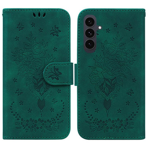 Butterfly Rose Embossed Leather Phone Case, For Samsung Galaxy S26+ 5G, For Samsung Galaxy S26 Edge 5G, For Samsung Galaxy S26 Ultra 5G, For Samsung Galaxy S26 5G, For Samsung Galaxy S25 FE 5G, For Samsung Galaxy S25 Edge 5G, For Samsung Galaxy S25 5G ...