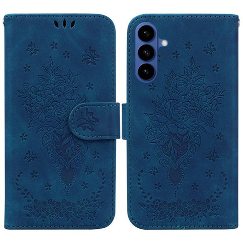 Butterfly Rose Embossed Leather Phone Case, For Samsung Galaxy S26+ 5G, For Samsung Galaxy S26 Edge 5G, For Samsung Galaxy S26 Ultra 5G, For Samsung Galaxy S26 5G, For Samsung Galaxy S25 FE 5G, For Samsung Galaxy S25 Edge 5G, For Samsung Galaxy S25 5G ...