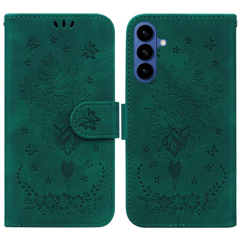 Butterfly Rose Embossed Leather Phone Case, For Samsung Galaxy S26+ 5G, For Samsung Galaxy S26 Edge 5G, For Samsung Galaxy S26 Ultra 5G, For Samsung Galaxy S26 5G, For Samsung Galaxy S25 FE 5G, For Samsung Galaxy S25 Edge 5G, For Samsung Galaxy S25 5G ...