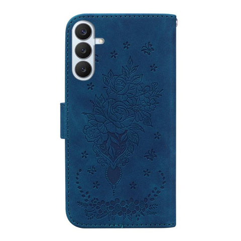 Butterfly Rose Embossed Leather Phone Case, For Samsung Galaxy S26+ 5G, For Samsung Galaxy S26 Edge 5G, For Samsung Galaxy S26 Ultra 5G, For Samsung Galaxy S26 5G, For Samsung Galaxy S25 FE 5G, For Samsung Galaxy S25 Edge 5G, For Samsung Galaxy S25 5G ...