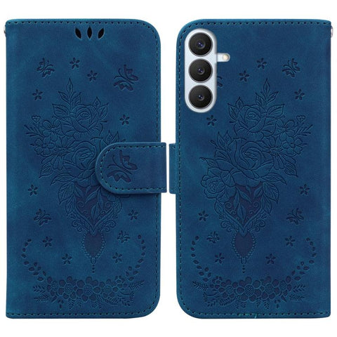 Butterfly Rose Embossed Leather Phone Case, For Samsung Galaxy S26+ 5G, For Samsung Galaxy S26 Edge 5G, For Samsung Galaxy S26 Ultra 5G, For Samsung Galaxy S26 5G, For Samsung Galaxy S25 FE 5G, For Samsung Galaxy S25 Edge 5G, For Samsung Galaxy S25 5G ...