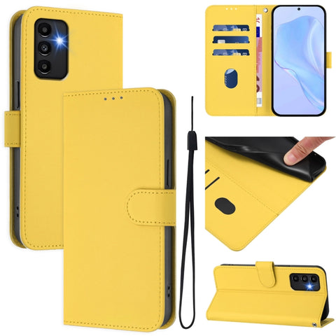 Skin Feel Solid Color Leather Phone Case with Lanyard, For Samsung Galaxy A54  5G, For Samsung Galaxy A13 5G / 4G / A04s