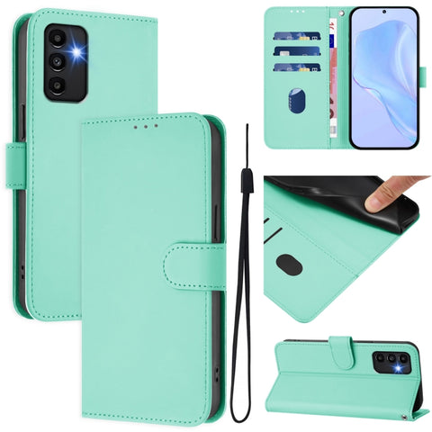 Skin Feel Solid Color Leather Phone Case with Lanyard, For Samsung Galaxy A54  5G, For Samsung Galaxy A13 5G / 4G / A04s