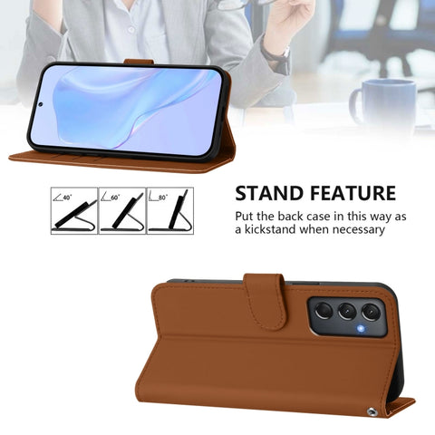 Skin Feel Solid Color Leather Phone Case with Lanyard, For Samsung Galaxy A24 4G Global, For Samsung Galaxy A23 4G / 5G / F23 5G