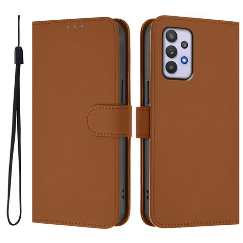 Skin Feel Solid Color Leather Phone Case with Lanyard, For Samsung Galaxy A32 5G / M32 5G, For Samsung Galaxy A52 4G / 5G / A52s 5G