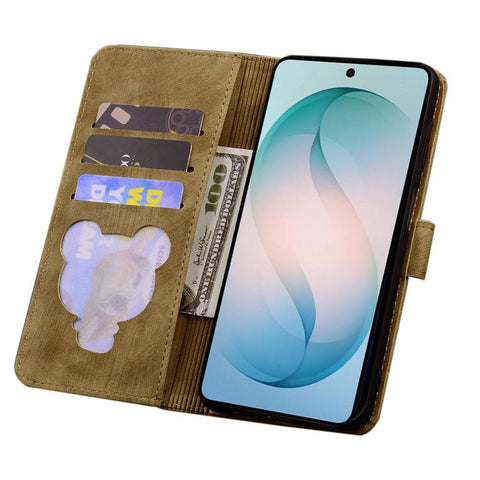 Cartoon Sakura Cat Embossed Leather Phone Case, For Samsung Galaxy S26+ 5G, For Samsung Galaxy S26 Ultra 5G, For Samsung Galaxy S26 5G, For Samsung Galaxy S25 Edge 5G, For Samsung Galaxy S25 Ultra 5G, For Samsung Galaxy S24 FE 5G                       ...
