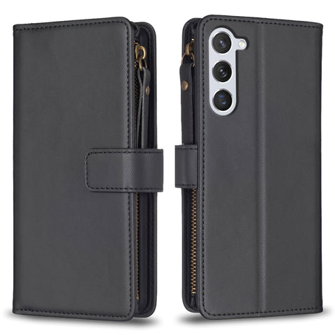 9 Card Slots Zipper Wallet Leather Flip Phone Case, For Samsung Galaxy S25 5G, For Samsung Galaxy S25+ 5G