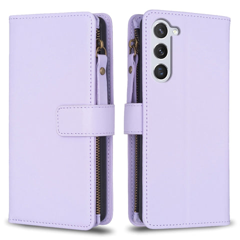 9 Card Slots Zipper Wallet Leather Flip Phone Case, For Samsung Galaxy S25 5G, For Samsung Galaxy S25+ 5G