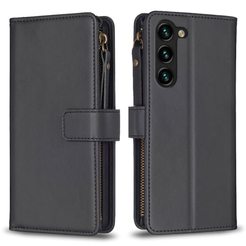 9 Card Slots Zipper Wallet Leather Flip Phone Case, For Samsung Galaxy S25 5G, For Samsung Galaxy S25+ 5G