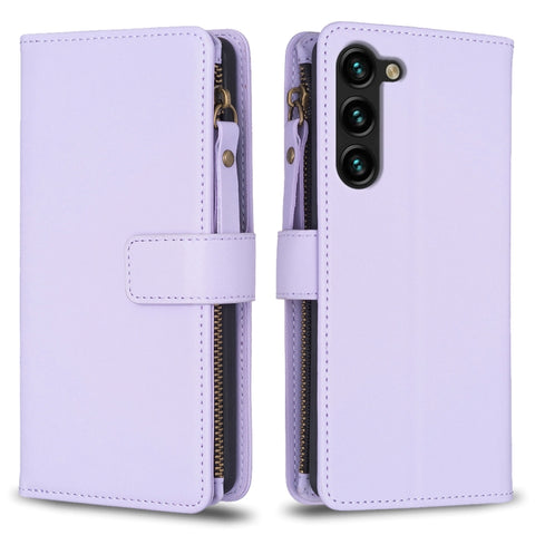 9 Card Slots Zipper Wallet Leather Flip Phone Case, For Samsung Galaxy S25 5G, For Samsung Galaxy S25+ 5G