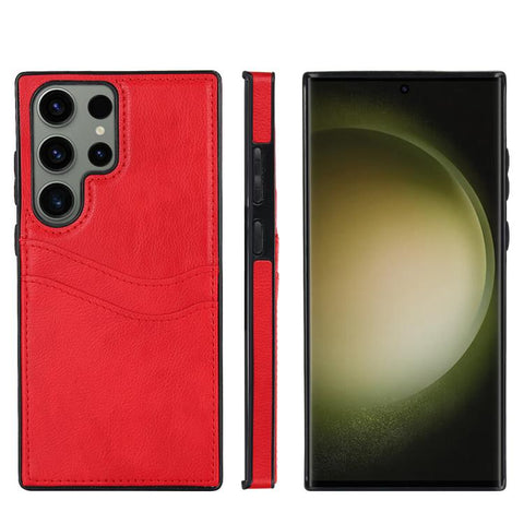 Litchi Leather Skin Card Slots Phone Case, For Samsung Galaxy S26+ 5G, For Samsung Galaxy S26 Ultra 5G, For Samsung Galaxy S26 5G, For Samsung Galaxy S25 Edge 5G, For Samsung Galaxy S25 5G, For Samsung Galaxy S25+ 5G, For Samsung Galaxy S25 Ultra 5G   ...