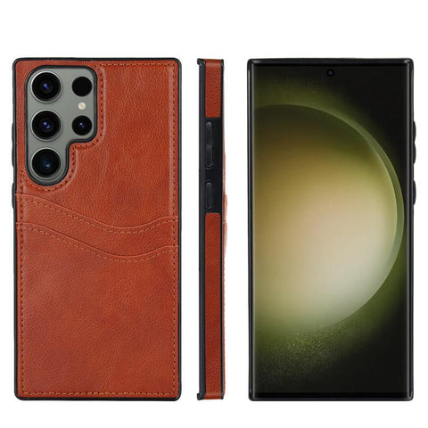 Litchi Leather Skin Card Slots Phone Case, For Samsung Galaxy S26+ 5G, For Samsung Galaxy S26 Ultra 5G, For Samsung Galaxy S26 5G, For Samsung Galaxy S25 Edge 5G, For Samsung Galaxy S25 5G, For Samsung Galaxy S25+ 5G, For Samsung Galaxy S25 Ultra 5G   ...