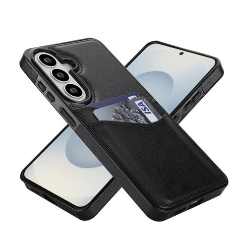 Litchi Leather Skin Card Slots Phone Case, For Samsung Galaxy S26+ 5G, For Samsung Galaxy S26 Ultra 5G, For Samsung Galaxy S26 5G, For Samsung Galaxy S25 Edge 5G, For Samsung Galaxy S25 5G, For Samsung Galaxy S25+ 5G, For Samsung Galaxy S25 Ultra 5G   ...