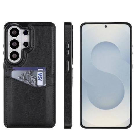 Litchi Leather Skin Card Slots Phone Case, For Samsung Galaxy S26+ 5G, For Samsung Galaxy S26 Ultra 5G, For Samsung Galaxy S26 5G, For Samsung Galaxy S25 Edge 5G, For Samsung Galaxy S25 5G, For Samsung Galaxy S25+ 5G, For Samsung Galaxy S25 Ultra 5G   ...