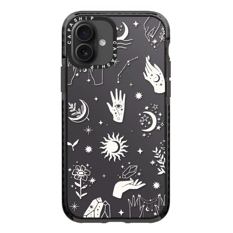 Simple Illustration Pattern Full Coverage Phone Case, For iPhone 16 Plus