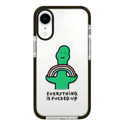 Simple Illustration Pattern Full Coverage Phone Case, For iPhone XR