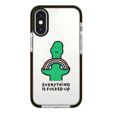 Simple Illustration Pattern Full Coverage Phone Case, For iPhone XS Max