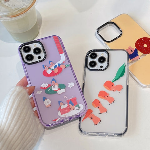 Simple Illustration Pattern Full Coverage Phone Case, For iPhone 16 Plus