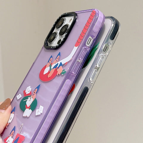 Simple Illustration Pattern Full Coverage Phone Case, For iPhone XR