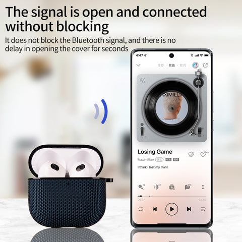 Nylon Waterproof Wireless Earphone Case with Hook, For AirPods 4 / AirPods 5, For AirPods Pro 3, For AirPods Pro 2