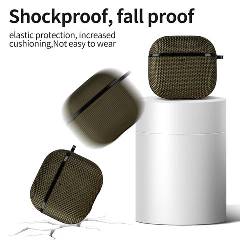Nylon Waterproof Wireless Earphone Case with Hook, For AirPods 4 / AirPods 5, For AirPods Pro 3, For AirPods Pro 2