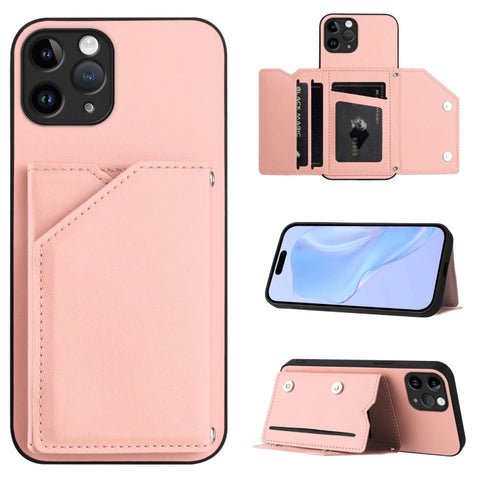 Skin Feel Four Card Slots Phone Case with Wrist Strap, For iPhone 12 mini, For iPhone 11 Pro Max, For iPhone 11, For iPhone 11 Pro, For iPhone X / XS, For iPhone XR, For iPhone XS Max, For iPhone 7 Plus / 8 Plus