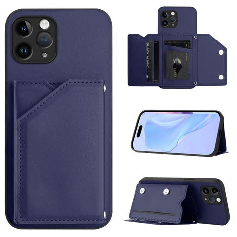 Skin Feel Four Card Slots Phone Case with Wrist Strap, For iPhone 12 mini, For iPhone 11 Pro Max, For iPhone 11, For iPhone 11 Pro, For iPhone X / XS, For iPhone XR, For iPhone XS Max, For iPhone 7 Plus / 8 Plus