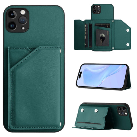 Skin Feel Four Card Slots Phone Case with Wrist Strap, For iPhone 12 mini, For iPhone 11 Pro Max, For iPhone 11, For iPhone 11 Pro, For iPhone X / XS, For iPhone XR, For iPhone XS Max, For iPhone 7 Plus / 8 Plus