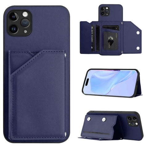 Skin Feel Four Card Slots Phone Case with Wrist Strap, For iPhone 12 mini, For iPhone 11 Pro Max, For iPhone 11, For iPhone 11 Pro, For iPhone X / XS, For iPhone XR, For iPhone XS Max, For iPhone 7 Plus / 8 Plus