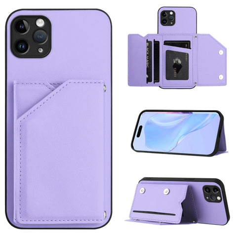 Skin Feel Four Card Slots Phone Case with Wrist Strap, For iPhone 12 mini, For iPhone 11 Pro Max, For iPhone 11, For iPhone 11 Pro, For iPhone X / XS, For iPhone XR, For iPhone XS Max, For iPhone 7 Plus / 8 Plus