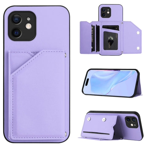 Skin Feel Four Card Slots Phone Case with Wrist Strap, For iPhone 12 mini, For iPhone 11 Pro Max, For iPhone 11, For iPhone 11 Pro, For iPhone X / XS, For iPhone XR, For iPhone XS Max, For iPhone 7 Plus / 8 Plus