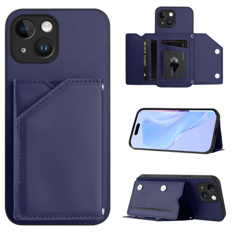Skin Feel Four Card Slots Phone Case with Wrist Strap, For iPhone 7 / 8 / SE 2020 2022, For iPhone 13 Pro Max, For iPhone 13 Pro, For iPhone 13, For iPhone 13 mini, For iPhone 12, For iPhone 12 Pro Max, For iPhone 12 Pro