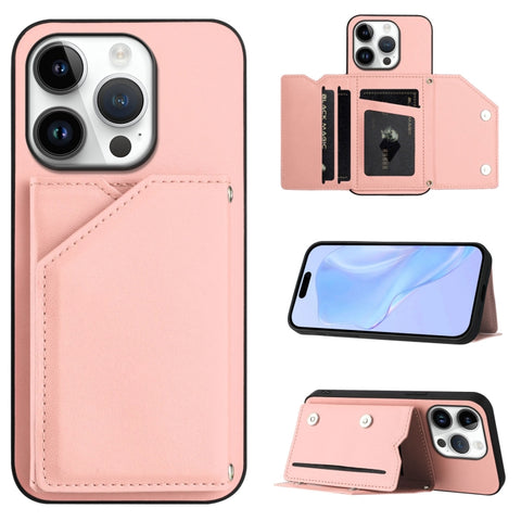 Skin Feel Four Card Slots Phone Case with Wrist Strap, For iPhone 18 Pro / 17 Pro, For iPhone 18 Pro Max / 17 Pro Max, For iPhone 17, For iPhone Air, For iPhone 16 Pro Max, For iPhone 16 Pro, For iPhone 16 Plus, For iPhone 16