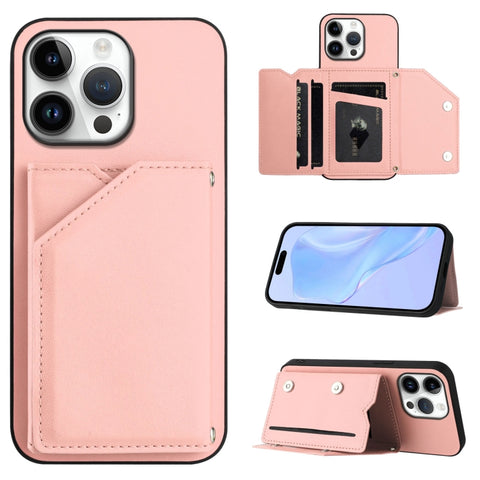 Skin Feel Four Card Slots Phone Case with Wrist Strap, For iPhone 18 Pro / 17 Pro, For iPhone 18 Pro Max / 17 Pro Max, For iPhone 17, For iPhone Air, For iPhone 16 Pro Max, For iPhone 16 Pro, For iPhone 16 Plus, For iPhone 16