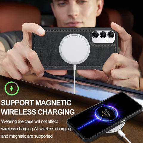 LC.IMEEKE L3 Series Detachable RFID Card Bag Magsafe Phone Case, For Samsung Galaxy A54 5G