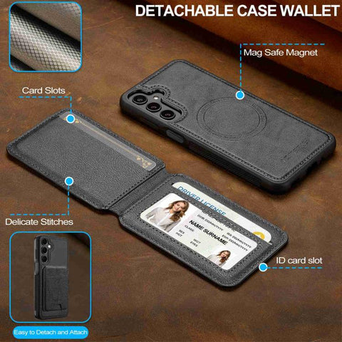LC.IMEEKE L3 Series Detachable RFID Card Bag Magsafe Phone Case, For Galaxy A18 5G/A18 4G, For Samsung Galaxy A57 5G, For Samsung Galaxy A37 5G, For Samsung Galaxy A16 5G, For Samsung Galaxy A15 5G / 4G, For Samsung Galaxy A55 5G                       ...