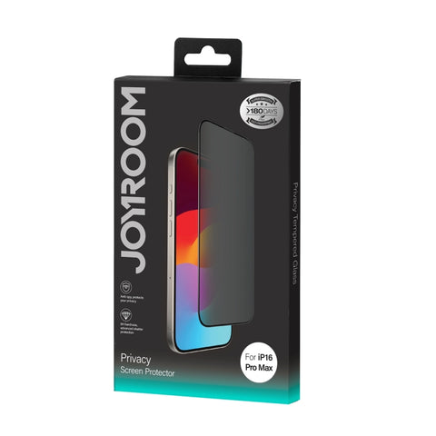 JOYROOM Zero Sense Series 2.5D Full Screen Privacy Tempered Glass Film, For iPhone 16 Pro Max, For iPhone 16 Pro, For iPhone 16 Plus / 15 Plus, For iPhone 16 / 15