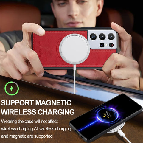LC.IMEEKE Magsafe Phone Case, For Samsung Galaxy S21 Ultra 5G