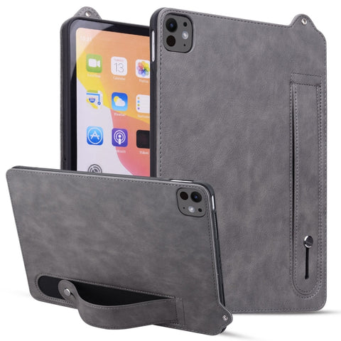 TPU Leather Back Tablet Case with Wristband, For iPad mini 8 2026, For iPad Air 13 2026 / 2025 / 2024, For iPad Air 11 2026 / 2025 / 2024, For iPad Pro 13 2025 / 2024, For iPad Pro 11 2025 / 2024, For iPad 2025 / 2022, For iPad mini 6 / mini 2024      ...