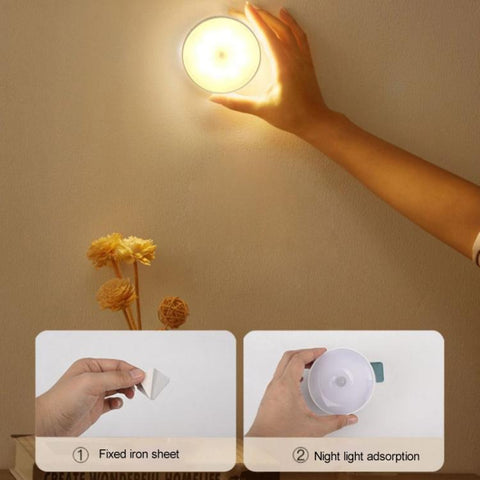 Intelligent Human Body Induction LED Night Light Bedside Lamp with Switch, With Switch, Human Sensor