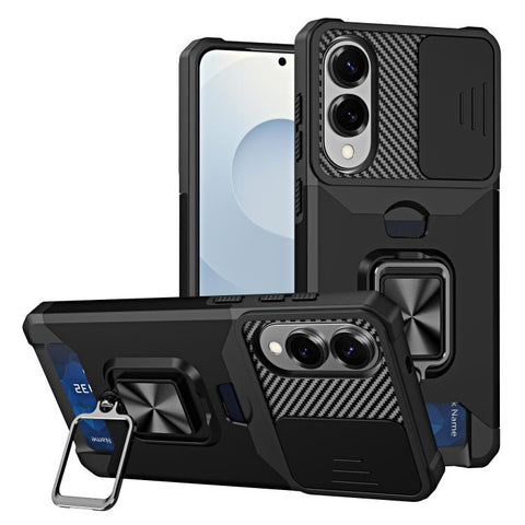 Camera Shield Card Slot PC+TPU Phone Case, For Samsung Galaxy S26+ 5G, For Samsung Galaxy S26 Ultra 5G, For Samsung Galaxy S26 5G, For Samsung Galaxy S25 Edge 5G, For Samsung Galaxy S25 5G, For Samsung Galaxy S25+ 5G