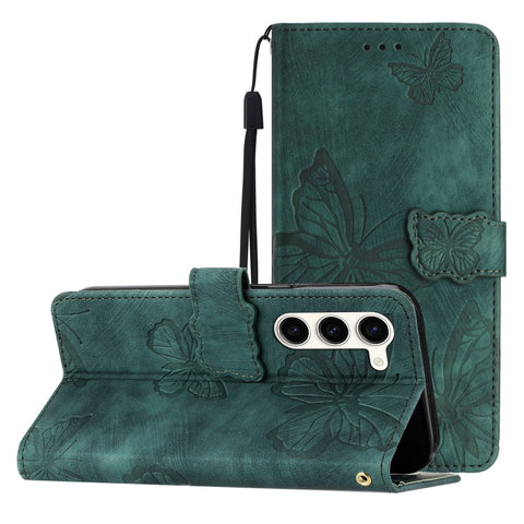 Skin-feel Embossed Butterfly Leather Phone Case, For Galaxy S27 Ultra 5G, For Galaxy S27 Pro 5G, For Galaxy S27+ 5G, For Samsung Galaxy S25 5G, For Samsung Galaxy S25+ 5G, For Samsung Galaxy S25 Ultra 5G
