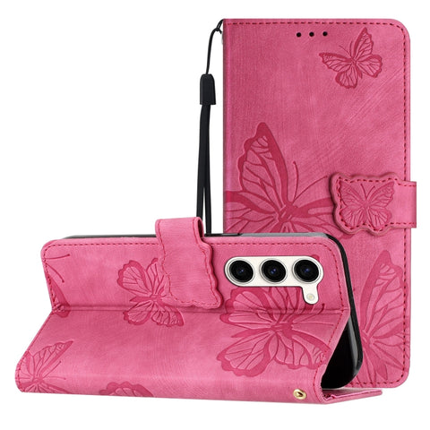 Skin-feel Embossed Butterfly Leather Phone Case, For Galaxy S27 Ultra 5G, For Galaxy S27 Pro 5G, For Galaxy S27+ 5G, For Samsung Galaxy S25 5G, For Samsung Galaxy S25+ 5G, For Samsung Galaxy S25 Ultra 5G